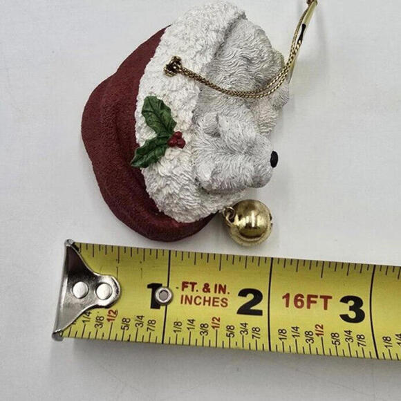 Danbury Mint Westie‎ Wonderland Ornament "Stocking Snooze" - Picture 4 of 6
